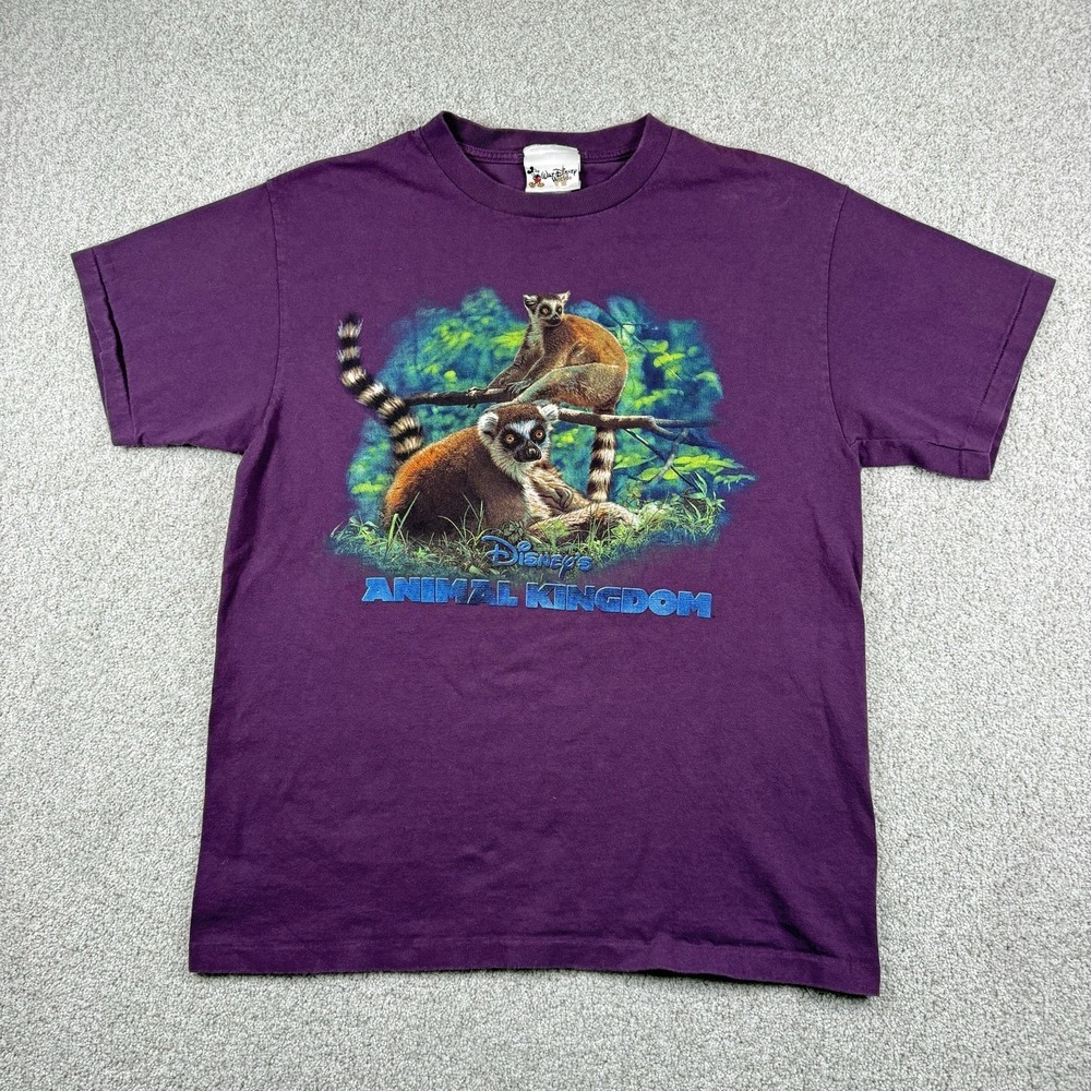 Vintage 90s Disney Animal Kingdom Short Sleeve T Shirt Men's Large Purple